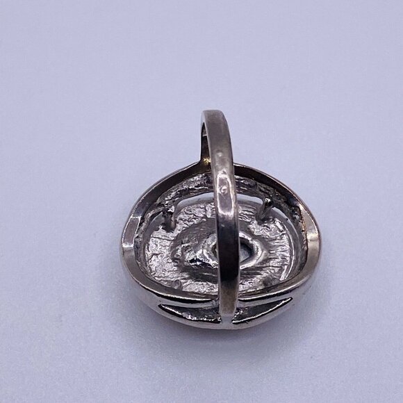 Large Clear Oval Silver Tone Ring 7.75 - Picture 5 of 6